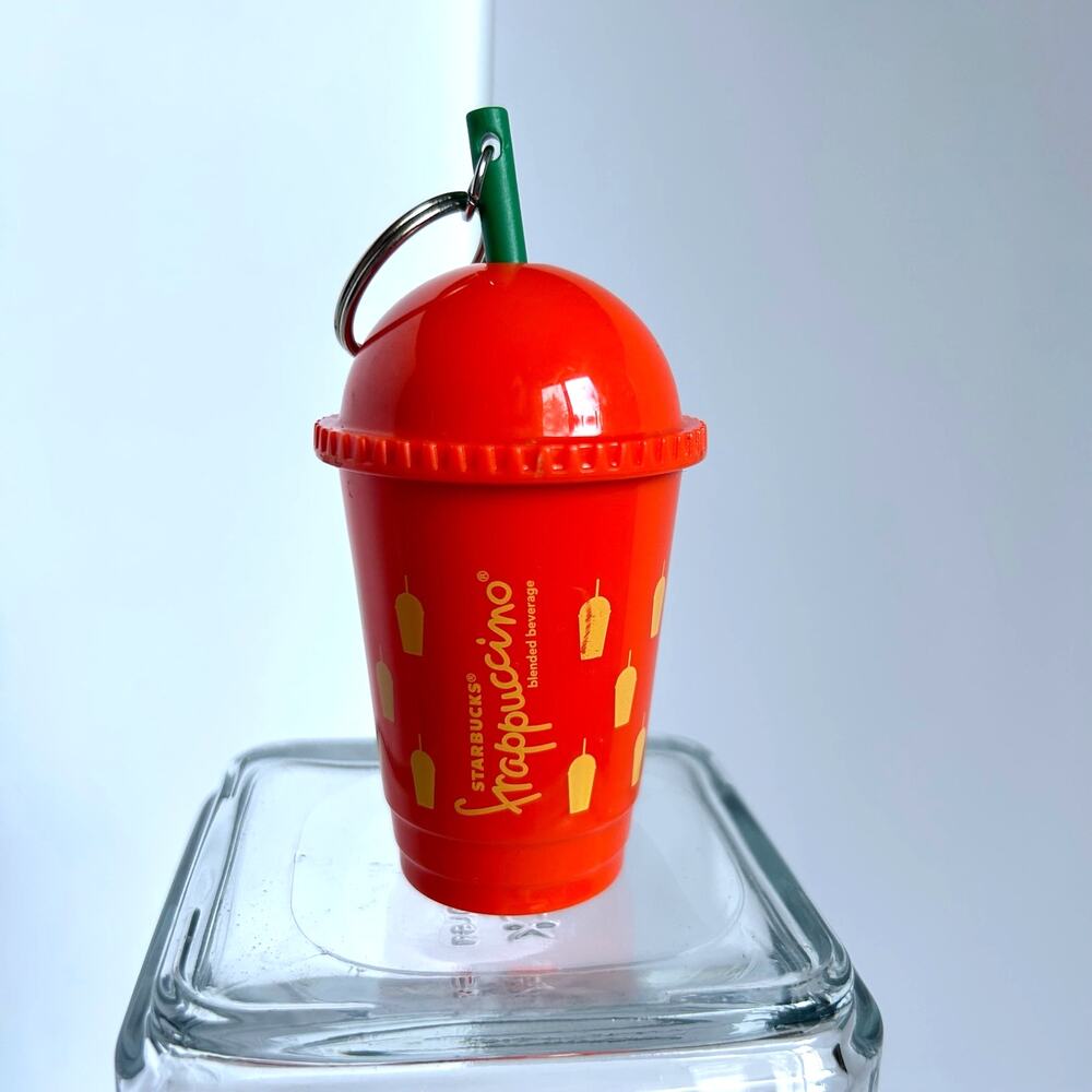 Starbucks Frappuccino Keychain Orange Cold Beverage Cup